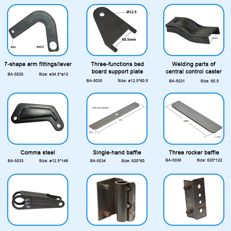 U Style Metal Hardware Anti Shock Parts for Hospital Bed Panel